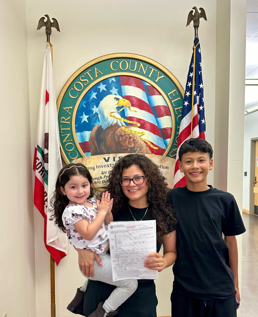 Brittany Ayala files candidacy paperwork with her family